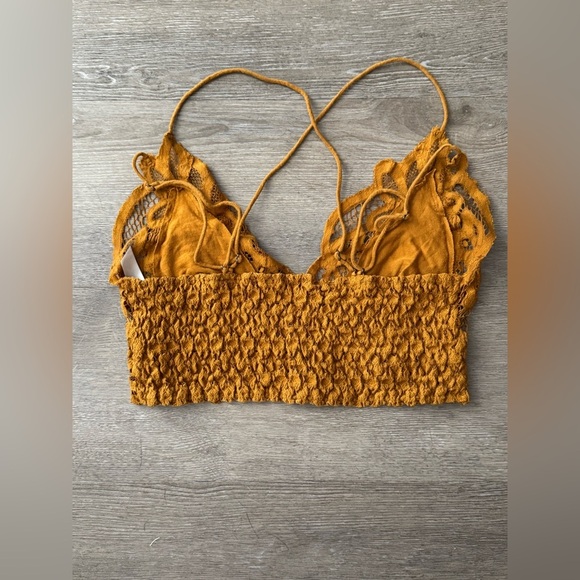 Free People Adella Gold Lace Bralette - Picture 3 of 5